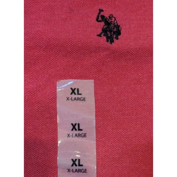 Brand New US Polo Assn Polo Men's Sz XL Short Sleeve Shirt Red Cotton Blend NWT - Picture 4 of 9